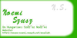 noemi szusz business card